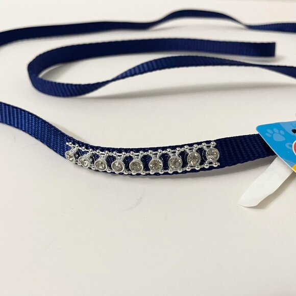 Grreat Choice Jewel Bling Dog Leash XSmall XS 4 Feet Blue - Picture 4 of 7